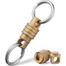 티수르 티타늄 퀵 릴리스 열쇠고리 분리형 스위블 소형 카라비너 자동차 열쇠용 홀더, Brass Gold Keychain