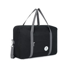 박스비 여행 초경량 접이식 보조 가방, 어깨끈-블랙, 1개