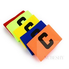 스포츠 캡틴C 주장 완장 경기용품, 옐로우, 1개