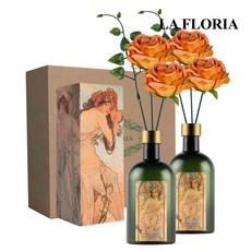 라플로리아 꽃 디퓨저, 2개, 500ml, S4.신혼부부꽃향/B13.장미(소)-L12/오렌지