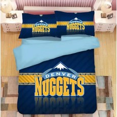 NBA 덴버 너게츠 이불 배게 커버 세트 (싱글 더블) Denver Nuggets Duvet Cover Set, 포함