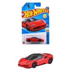 핫윌Hot Wheels 베이직카 페라리 SF90 스트라달레 탈것 장난감 미니카 3세부터 레드 JFN28, 1개, 상세페이지 참조