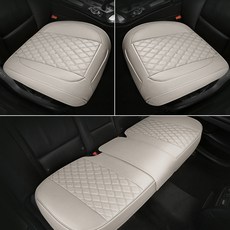 까는 방석 자동차 방석 통풍 방석 사계절 통기성 마름모 3종 세트 미끄럼 방지 자동차 방석, 그레이 쓰리피스, 하나, 1개