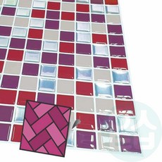 위블리 부착식 타일스티커(빨강)