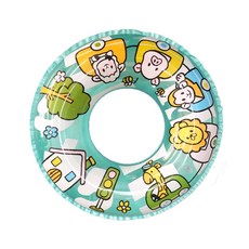 【WEKO】22吋動物園火車泳圈(WE-LB22-1)，可愛動物造型，安全無毒材質，兒童游泳必備, 綠色, 1個