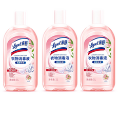 Lysol 來舒 衣物消毒液 白桃&葡萄柚香, 3個, 1L