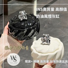 招財貓造型煙灰缸 - INS 高質量奶油風, 白色招財貓, 1個