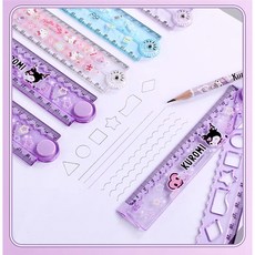 알록달록 캐릭터 접이식 모양자 15cm 30cm, 1개, 1개