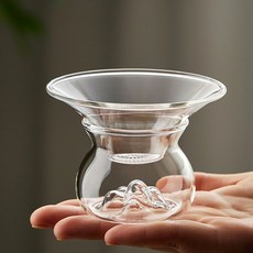 玻璃茶漏茶濾網 茶水分離泡茶神器, 觀山茶濾, 1個