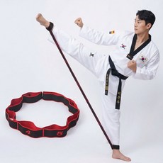 뮤젠트 발차기 옆차기 킥 연습 태권도밴드, 1개, 블랙&레드