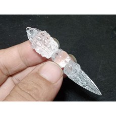 白水晶普巴金剛杵 能量水晶擺件 附珍藏盒, 1個