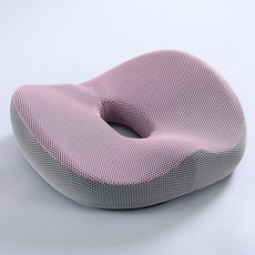 오드헬시 도넛방석 치질방석 꼬리뼈도넛방석 엉덩이방석 메모리폼방석 꼬리뼈방석 욕창방지방석 사무실의자방석, 1개, 3D_핑크