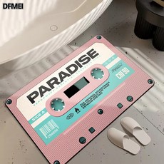 DFMEI CD磁帶硅藻泥地墊浴室地墊玄關入戶門墊衛生間吸水腳墊, 1個, 磁帶—4