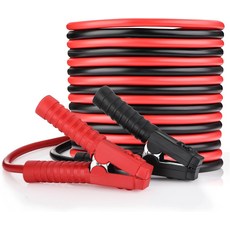 ISINFLASH 점프 케이블 6게이지 20피트 배터리 (자동차트럭용 -40~140) 휴대용 가방 안전 장갑 철솔 과전압 보호 기능 포함 (6AWG x 20FT)