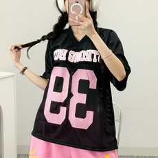 댄마샵 삼구 매쉬 반팔 티셔츠 여성 댄스복 상의