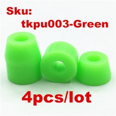 댄싱롱보드 스케이트보드 PU 부싱 90a 고반동 탄성 롱보드 트럭 콘 페니 피쉬 보드 쿠션 로트당 4 개, [03] 4pc Green PU Bushing