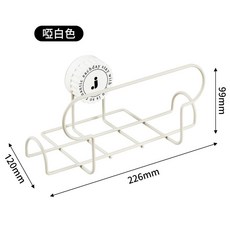 吸盤鐵藝刀架 廚房刀具架 廚房收納架, 1個, 吸盤鐵藝濕紙巾架 啞白色