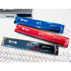 SWAN 天鵝牌 24孔複音口琴, 紅色, 1個