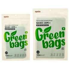 그린백 플러스(중대형) *각10장 세트(총20장) - 재사용가능 신선유지 항균 항취 기능성비닐, 혼합, 2개, 10개