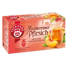 독일 티칸네 지중해 복숭아 과일차 티백 Teekanne, 20개입, 2개