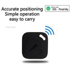 GEEKI 자동차 차량용 위치 추적기 GPS IOS용 스마트 태그 자전거 지갑 파인더 장치 iOS Find My 앱용 전용 로케이터, [01] Black, 없음, 1개