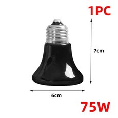 발열전구 온열 열등 방지 보호 커버 세라믹 가열 램프 전구 파충류 가금류 가축 발광 히터, EU, C
