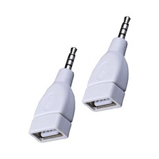 사운드 컨버터 3.5mm 남성 보조 플러그에서 USB 2.0 어댑터 용 커넥터, 02 2PC