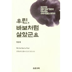 우린 바보처럼 살았군요:2017년 한국 정치 경제에 분노하는 우리 국민을 위하여, 조은기획