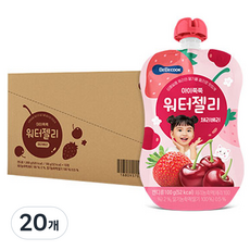 베베쿡 아이쭉쭉 워터젤리 체리베리, 100g, 20개