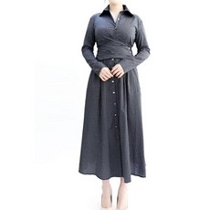 비꼴리끄 비꼴리끄코튼 프린트 허리 디테일 원피스 656428