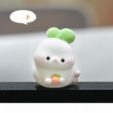 귀여운 플러피 데스크 디스플레이 소품 선물 차량악세사리 자동차 컴퓨터 장식, 1개, 리틀 캐롯