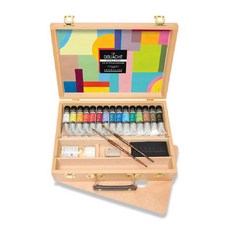 Sennelier 申內利爾 木盒15色不透明水彩套組, 21ml, 15個