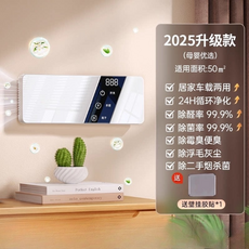 2025升級款 家用車載空氣淨化器，適用面積150m², 壁掛基礎款【50㎡除臭】, ZQ-19H