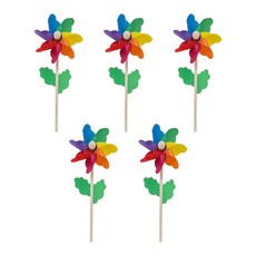 [왓위셀] 무지개 바람개비 정원 야외, 5개, 14CM