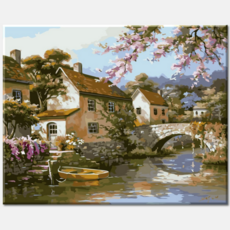 모모픽스페인팅 DIY명화그리기 40x50cm, J47 고즈넉한 오후, 1개