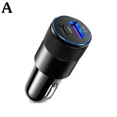 샤오미 차량용 고속 충전기 3.0 고속 충전 충전기 자동 C 타입 QC 휴대폰 15W USB PD 3.1A, 01 Black, 01 Black