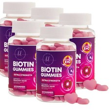 헬로러블리 헤어 비타민 구미 위드 비오틴 5000mcg Hello Lovely Biotin, 5개, 60정