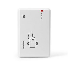 RFID 리더기 Ajfwm 스캐너 리더 장거리 125KHz/13.56Mhz 듀얼 주파수 읽기 1326 패밀리 근접 카드 및 EM4100 ID IC NFC 액세스 제어 시스템, 화이트