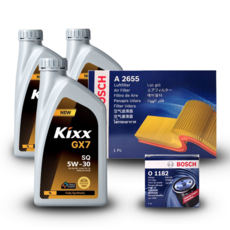 아반떼 (AD) 1.6GDI 가솔린 엔진오일세트 킥스 GX7 5W30 (구) G1, 킥스 GX7 5W30 엔진오일세트, 기본세트▶엔진오일세트만 구매하기