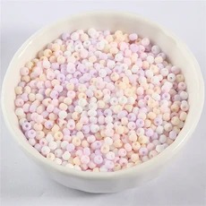 매트 솔리드 마카롱 색 2mm 3mm 유리 씨앗 비즈 유니폼 라운드 스페이서 비즈 DIY 수제 보석 액세서리 만들, 02 2mm 800Pcs, 07 Mix Beige Purple