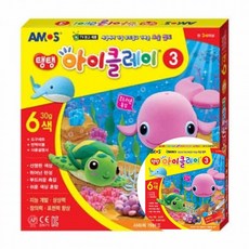아모스 탱탱아이클레이3 6색 30g 아동미술 색점토