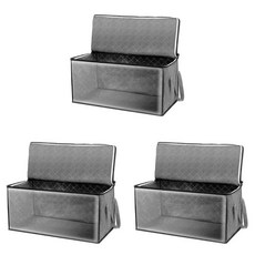 보관 상자 부직포 정리함 의류용 지퍼가 접이식 담요 가방, 1. 3PCS