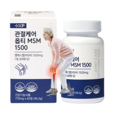관절보궁 통증 케어 옵티Opti-MSM1500 미국산 식이유황, 1박스, 60정