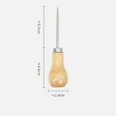 나무 손잡이 가죽 텐트 손바느질용 바늘 공예 바느질 도구 핀 펀치 구멍 수리, 1개, 1. E 3PCS