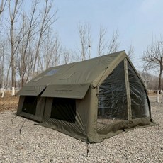 早點名 SPARK AIR 星火 科技棉充氣帳篷, 7+7軍綠色(主帳+拓展+雨披)