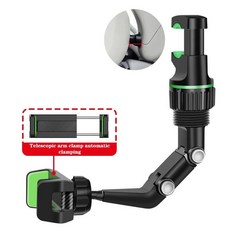 자동차용 후방 거울 휴대폰 홀더 회전식 거치대 스마트폰용 차량용, 1. Green, 1개