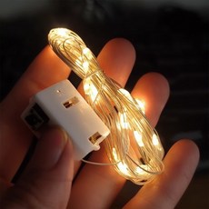 銅線燈串 螢火蟲燈串 LED裝飾燈 氛圍燈 露營夜景燈, 1個, 紐扣燈串【2米長20燈】