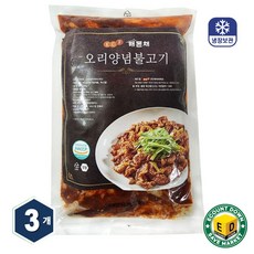 해돈채 오리불고기 국내산 고추장 밀키트 캠핑 오리주물럭, 3개, 500g