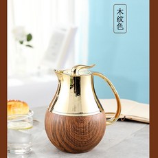 歐式保溫壺家用大容量保溫水壺暖水壺熱水瓶結婚保溫瓶, 銀木紋, 1個