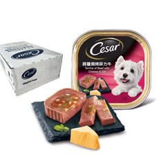 Cesar 西莎 牛肉風味餐盒, 100g, 24個, 蒔蘿焗烤菲力牛